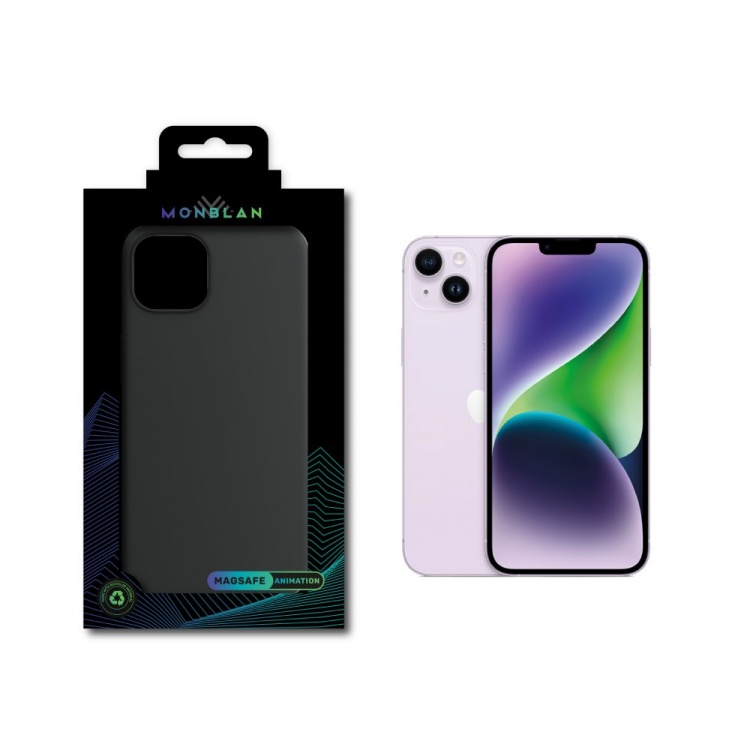 Чехол Monblan для iPhone 13 Magnetic Silicone [MagSafe & Animation] Series (Midnight)