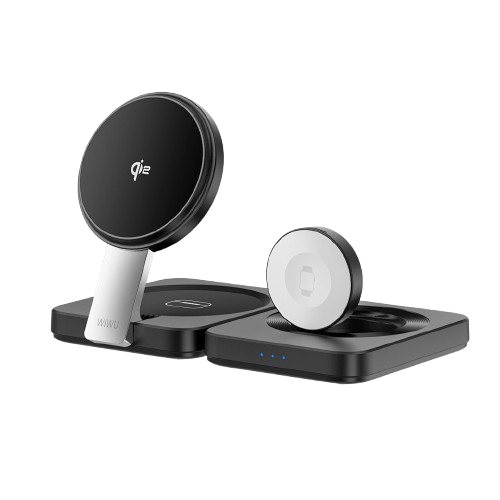Беспроводная зарядка WIWU Qi2.0 3 in 1 Folding Cableless Charger Wi-W028 (6976975613276)