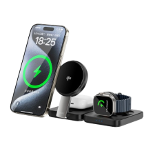 Безпровідна зарядка WIWU Qi2.0 3 in 1 Folding Cableless Charger Wi-W028 (6976975613276)
