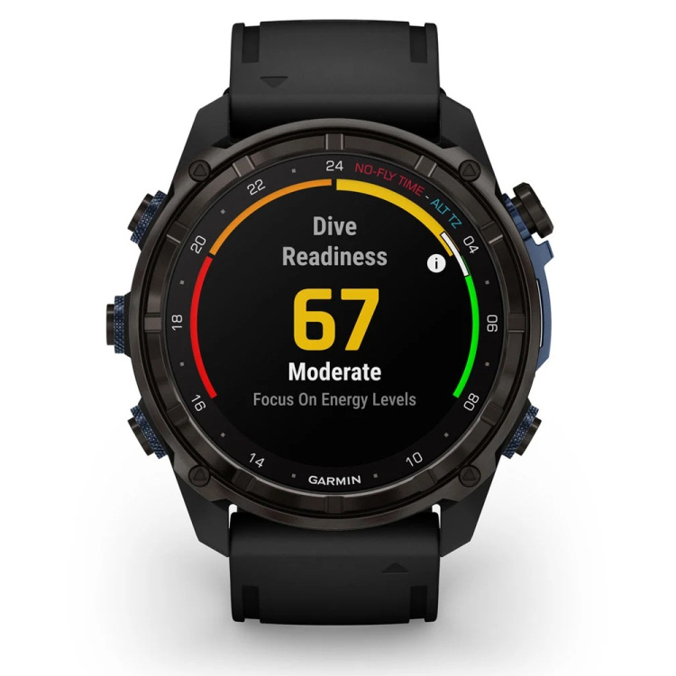 Garmin Descent Mk3i 43mm Carbon Gray DLC Titanium with Black Silicone Band (010-02753-10/11)