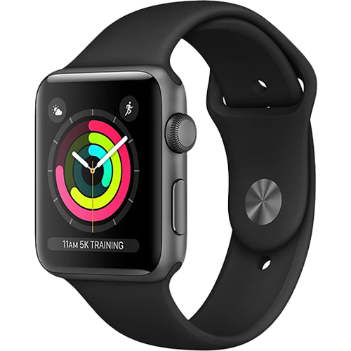 Apple Watch Series 3 GPS Cellular 42mm Space Gray Aluminum case with Gray Sport Band MTGT2 Apple Room