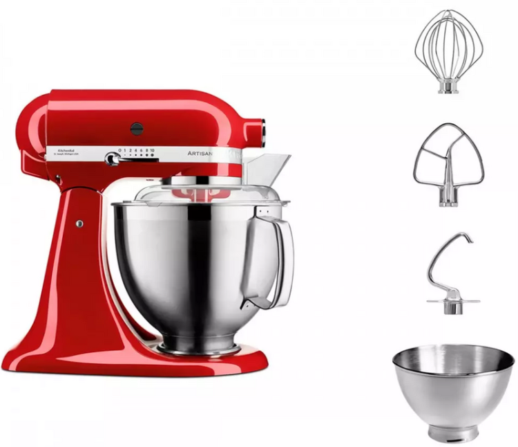 Планетарный миксер KitchenAid Artisan 4,8 л 5KSM185PSEER Red (UA)