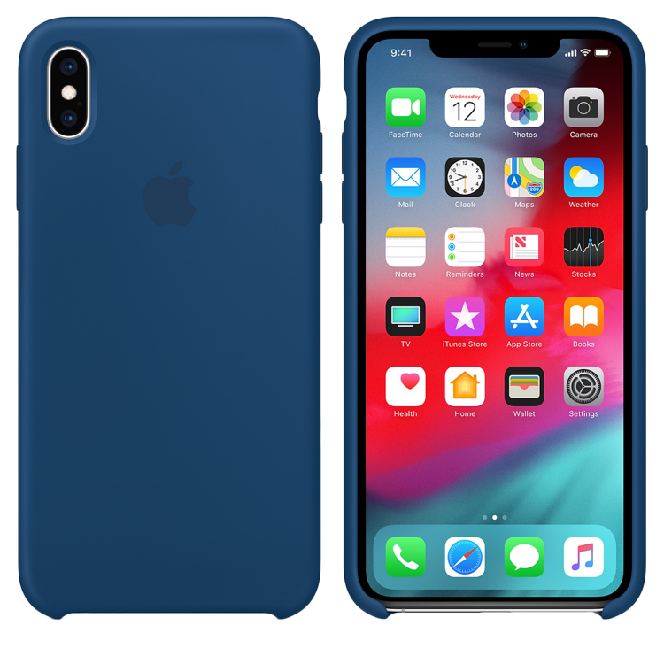 Чохол Smart Silicone Case для iPhone Xs Original (FoxConn) (Blue Horizon)