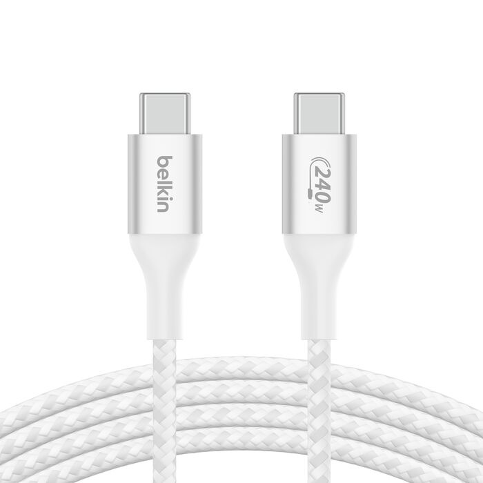 Кабель Belkin Braided USB-C 240W 2m (White)