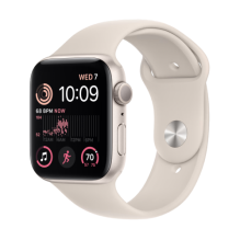 Apple Watch SE 2 44mm Starlight Aluminium Case with Starlight Sport Band (MNJX3) бу (Як Новий)