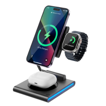 Безпровідна зарядка WiWU Wi-W023 3in1 Wireless Charger (6976195096897)