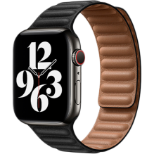 Ремінець для Apple Watch 38/41 Leather Link Series (Black)