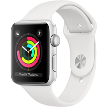 Apple Watch Series 3 42mm GPS+LTE Silver Aluminum Case with White Sport Band (MTGR2)