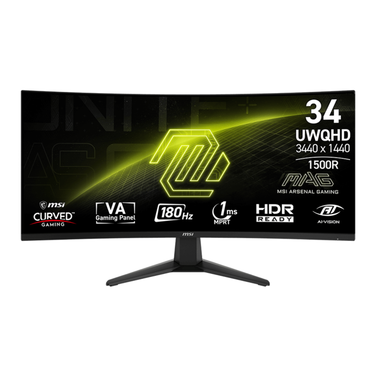 Монитор MSI 34" MAG 346CQ VA 180Hz 9S6-3DD71M-001 (UA)