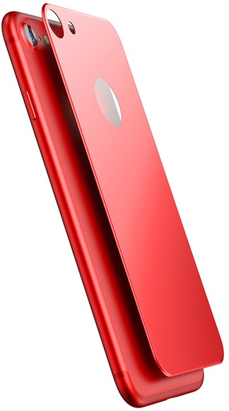 Захисне скло Baseus для iPhone 7+ 3D Silk Screen [Back] (Red)