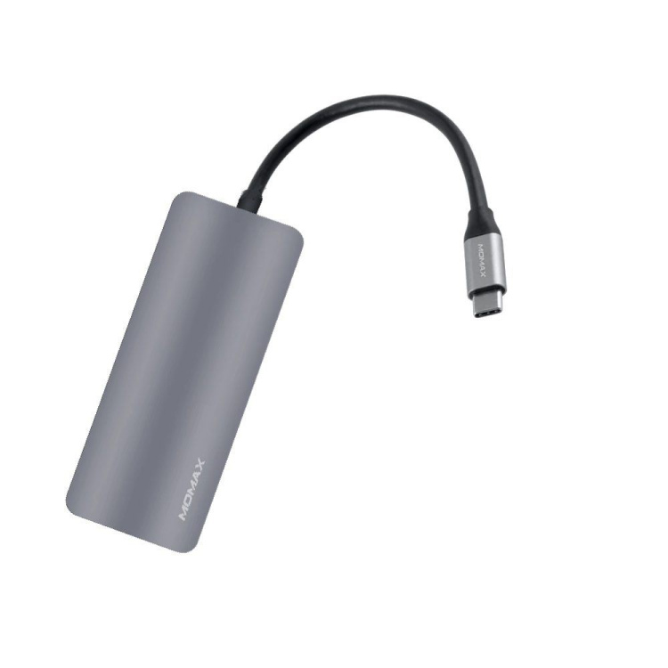 Перехідник Momax USB-C HUB 6in1 Onelink (Grey)