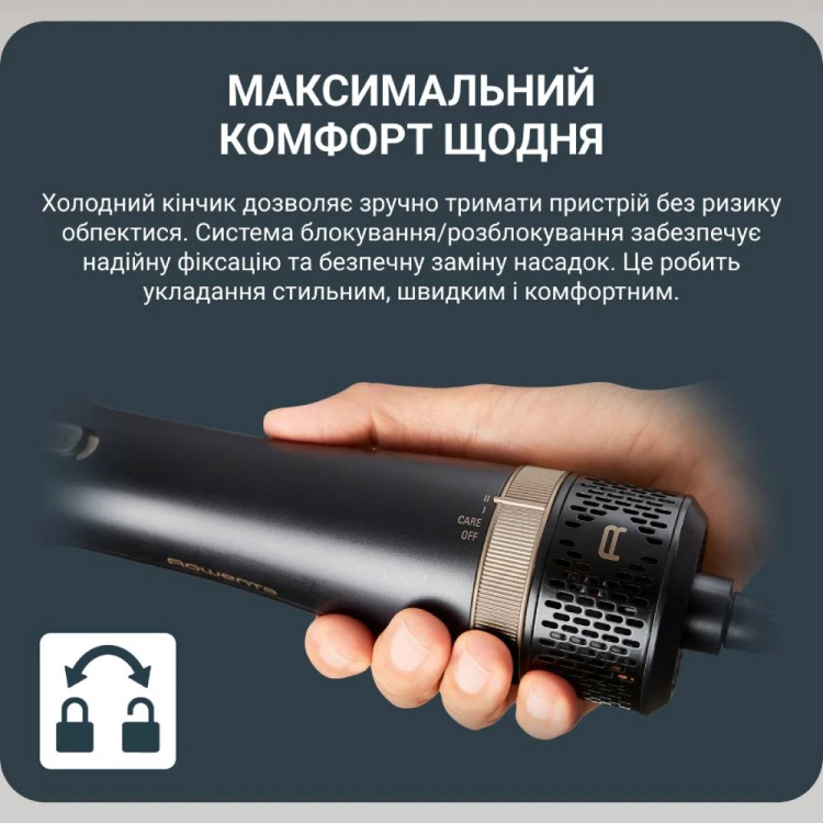 Фен-щетка Rowenta Express Style (Black/Gold) (CF6330F0)