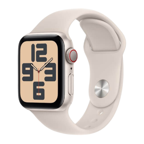 Apple Watch SE 2 2023 40mm GPS+LTE Starlight Aluminum Case with Starlight Sport Band - S/M (MRFW3) Open Box