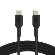 Кабель Belkin Braided USB-C 60W 1m Black (CAB004BT1MBK)