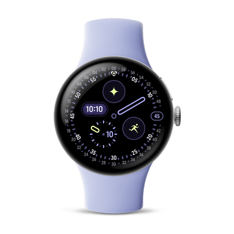 Смарт-часы Google Pixel Watch 4 41mm Polished Silver Aluminum Case / Iris Active Band