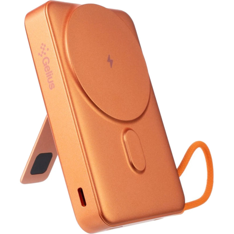 Зарядний пристрій Power Bank Gelius Fluxen GP-PBW120 Magnetic Wireless Charge Qi2 15W 10000mAh (Orange) (00000101783)