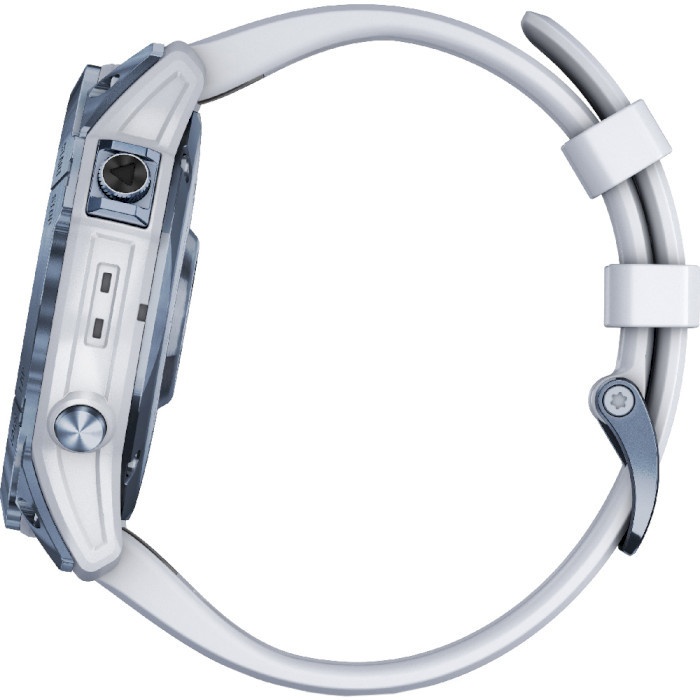 Garmin Fenix 7 Sapphire Solar Mineral Blue DLC Titanium with Whitestone Band (010-02540-24)