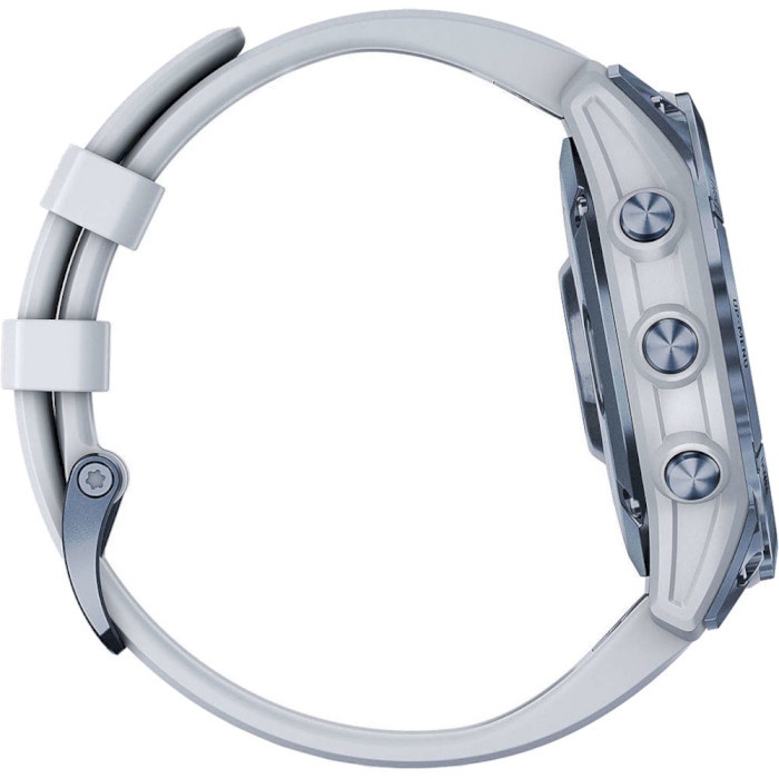 Garmin Fenix 7 Sapphire Solar Mineral Blue DLC Titanium with Whitestone Band (010-02540-24)