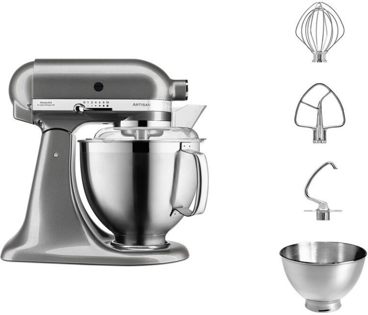 Планетарный миксер KitchenAid Artisan 4,8 л 5KSM185PSEMS Silver Medallion (UA)