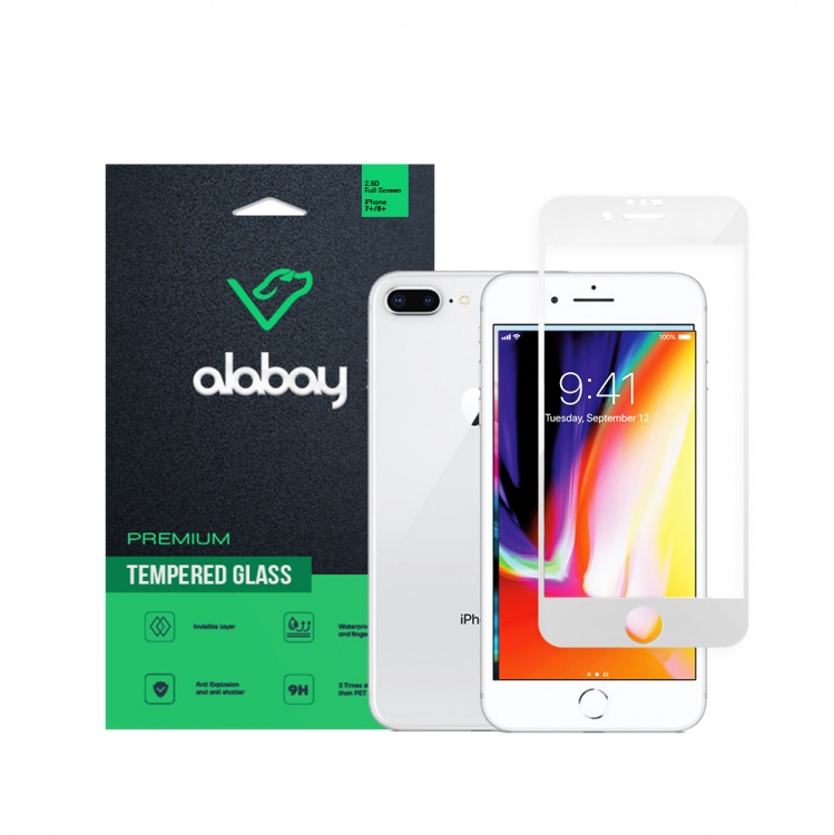Захисне скло Alabay для iPhone 7+/8+ Anti Static (White)