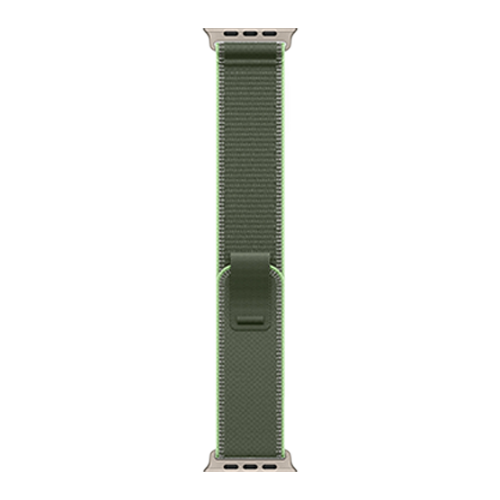 Apple Watch Ultra 3 GPS + Cellular, 49mm Natural Titanium Case with Green/Neon Trail Loop - M/L