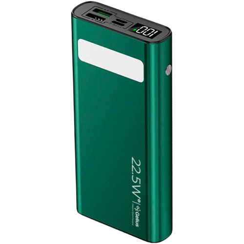 Зарядний пристрій Power Bank Gelius Lightstone GP-PB300i 20000mAh QC+PD 22.5W (Green) (GP-PB300i)
