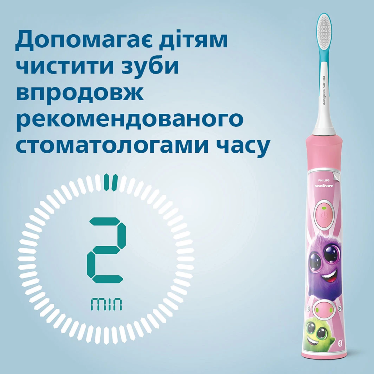 Зубна електрощітка Philips Sonicare For Kids (Pink) (HX6352/42) Зубна електрощітка Philips Sonicare For Kids (Pink) (HX6352/42)