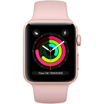 Apple Watch 42mm Series 3 GPS + Cellular Gold Case with Pink Sand Sport Band (MQK32) Apple Watch 42mm Series 3 GPS + Cellular Gold Case with Pink Sand Sport Band (MQK32)