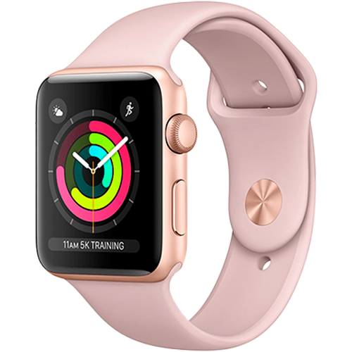 Apple Watch 42mm Series 3 GPS + Cellular Gold Case with Pink Sand Sport Band (MQK32) Apple Watch 42mm Series 3 GPS + Cellular Gold Case with Pink Sand Sport Band (MQK32)