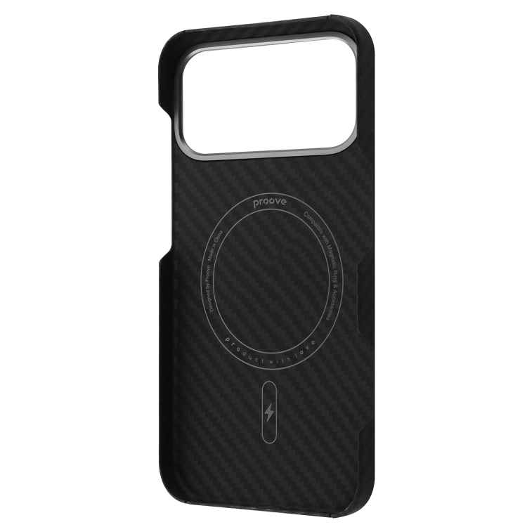 Чохол Proove Carbon Slim with Magnetic Ring iPhone 17 Pro Black (PCCSIP17P002)