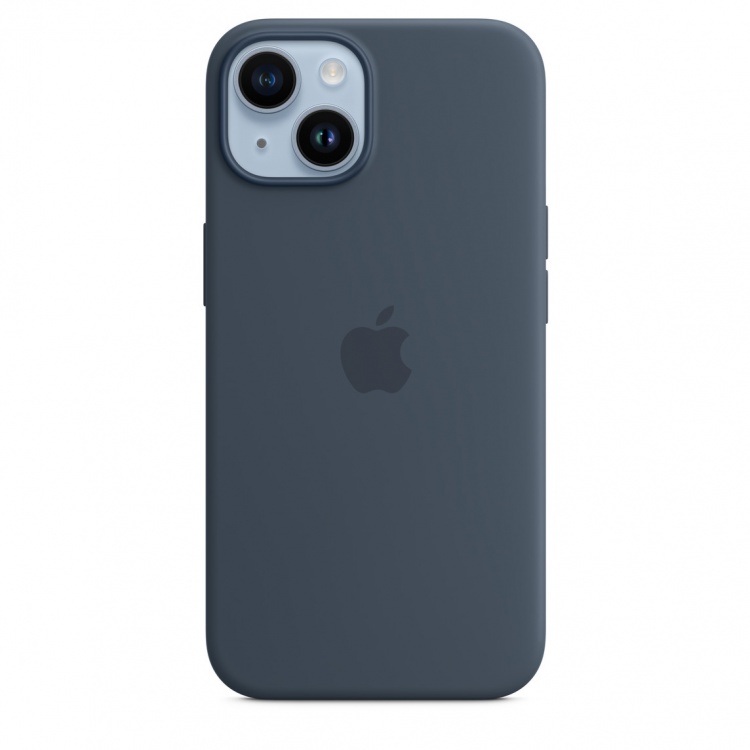 Чохол Apple Silicone Case для iPhone 14 with MagSafe (Storm Blue)
