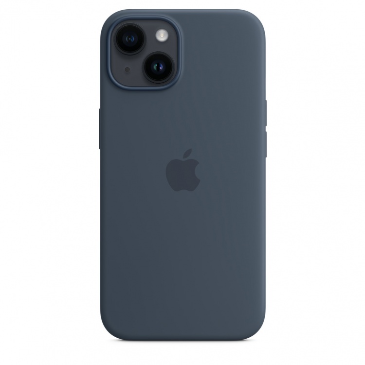 Чохол Apple Silicone Case для iPhone 14 with MagSafe (Storm Blue)