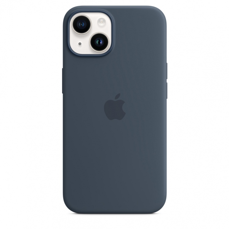 Чохол Apple Silicone Case для iPhone 14 with MagSafe (Storm Blue)