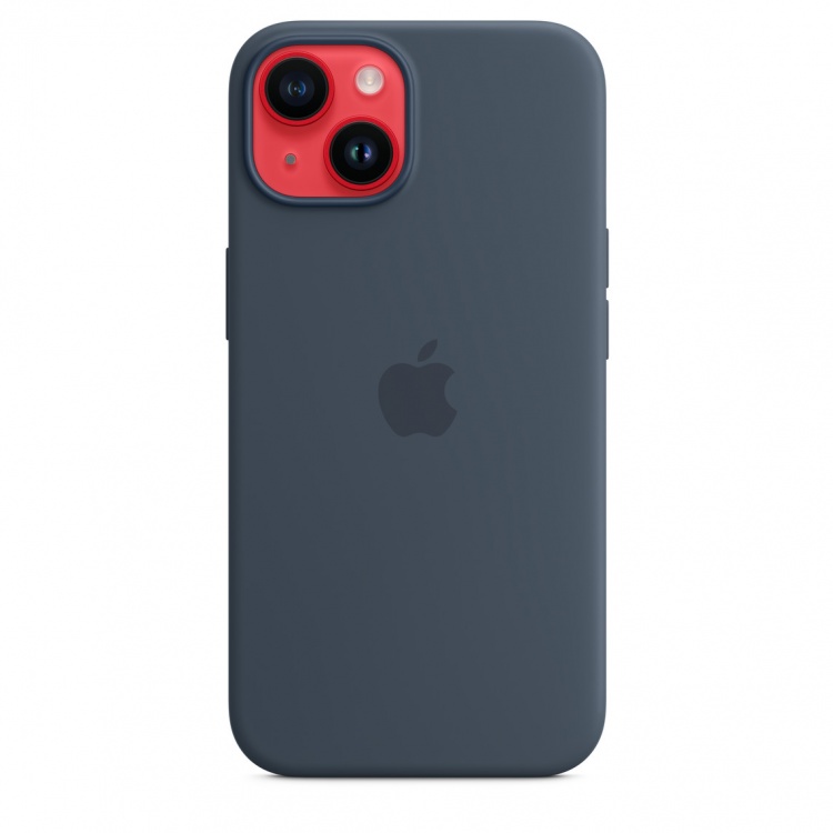 Чохол Apple Silicone Case для iPhone 14 with MagSafe (Storm Blue)
