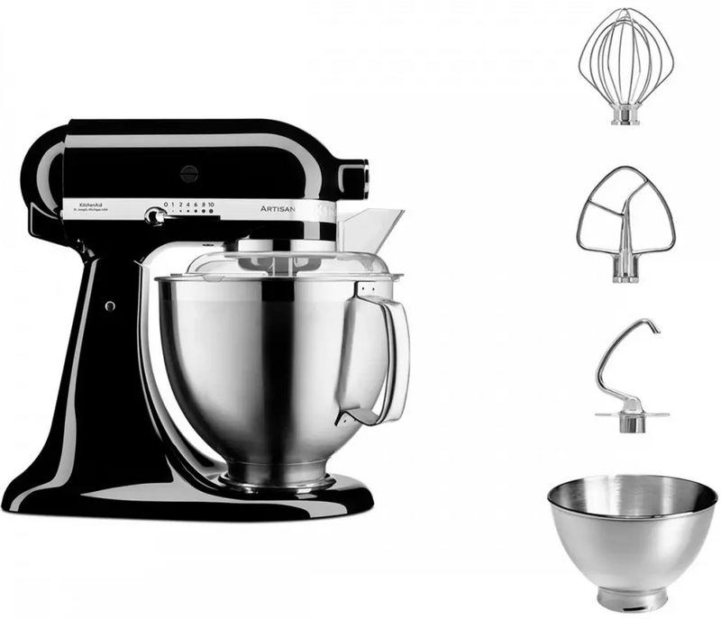 Планетарний міксер KitchenAid Artisan 4,8 л 5KSM185PSEOB Black (UA)