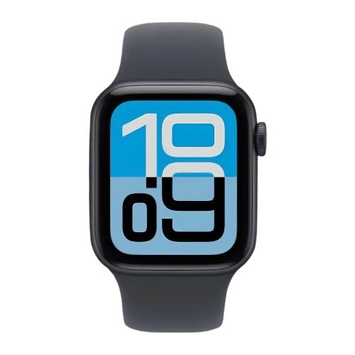Apple Watch SE 3 GPS, 44mm Midnight Aluminum Case with Midnight Sport Band - S/M (MEHN4)
