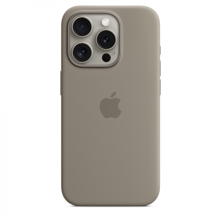 Чехол Apple Silicone Case для iPhone 15 Pro with MagSafe (Clay)