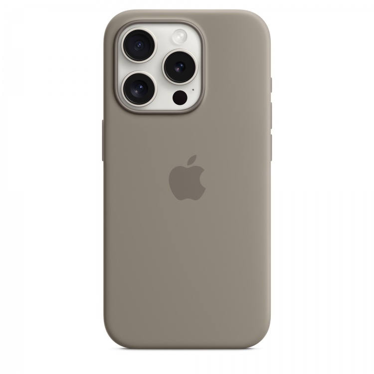 Чехол Apple Silicone Case для iPhone 15 Pro with MagSafe (Clay)