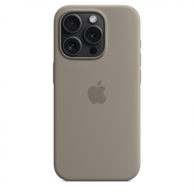 Чехол Apple Silicone Case для iPhone 15 Pro with MagSafe (Clay)