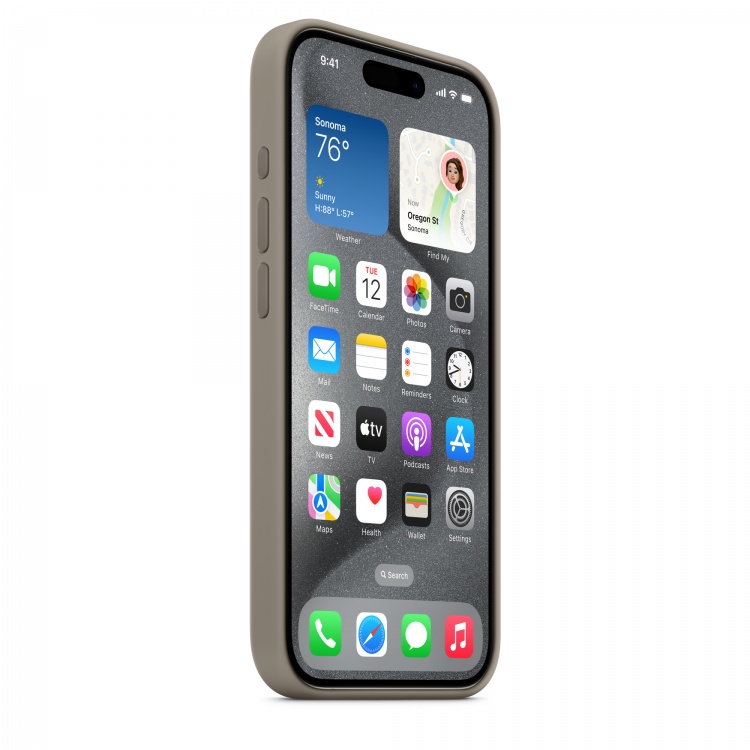 Чехол Apple Silicone Case для iPhone 15 Pro with MagSafe (Clay)