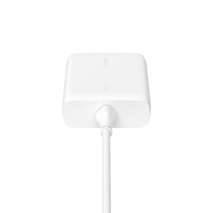 Блок живлення Belkin 200Вт 4хUSB-С GAN PD PPS (White)