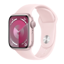Apple Watch Series 9 45mm GPS Pink Aluminum Case with Light Pink Sport Band (M/L) MR9H3
