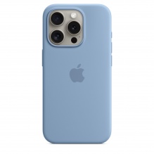 Чехол Apple Silicone Case для iPhone 15 Pro with MagSafe (Winter Blue)