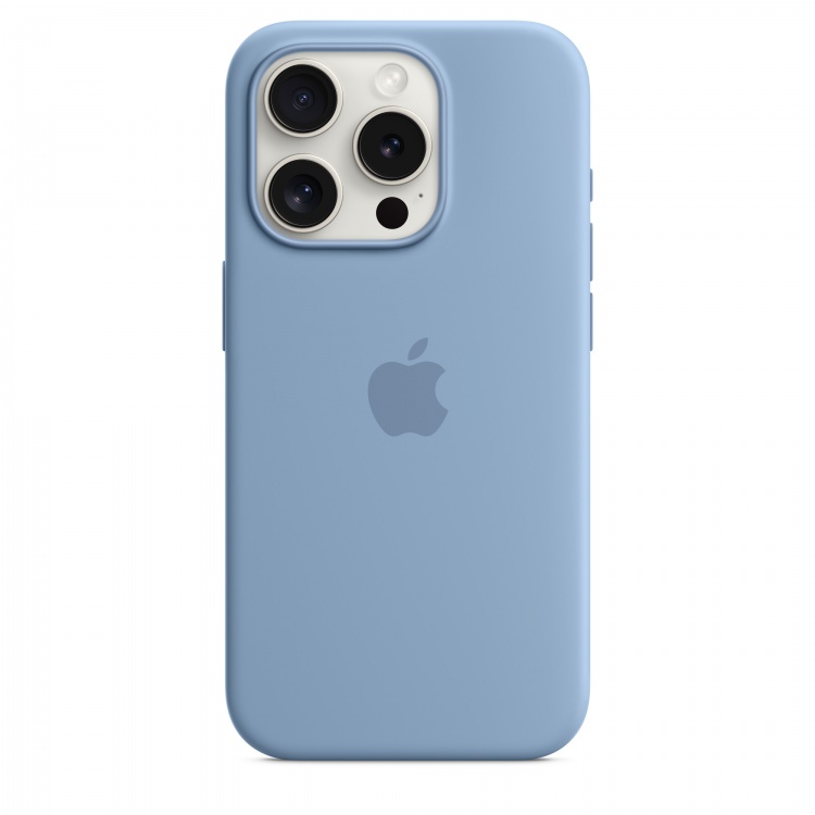Чохол Apple Silicone Case для iPhone 15 Pro with MagSafe (Winter Blue)