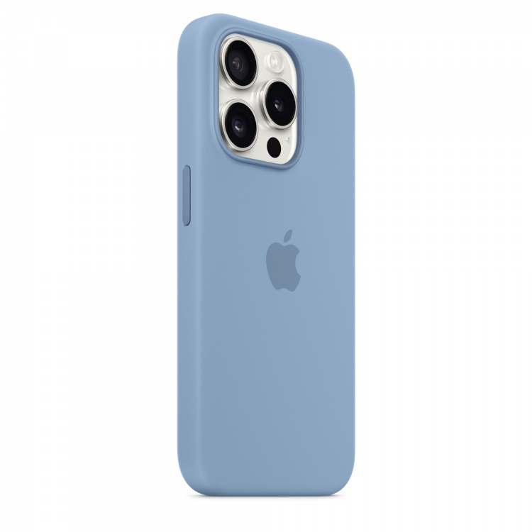 Чохол Apple Silicone Case для iPhone 15 Pro with MagSafe (Winter Blue)