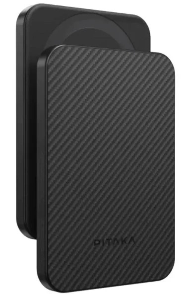 Зарядний пристрій Power Bank Pitaka Aramid Fiber Magnetic Qi2 10000mAh (Twill Black/Grey) (PBQ2501)