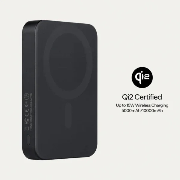 Зарядний пристрій Power Bank Pitaka Aramid Fiber Magnetic Qi2 10000mAh (Twill Black/Grey) (PBQ2501)