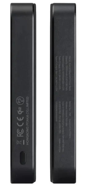 Зарядний пристрій Power Bank Pitaka Aramid Fiber Magnetic Qi2 10000mAh (Twill Black/Grey) (PBQ2501)