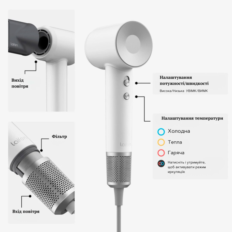Фен Laifen Swift (White) (LF03-WHS-EU)