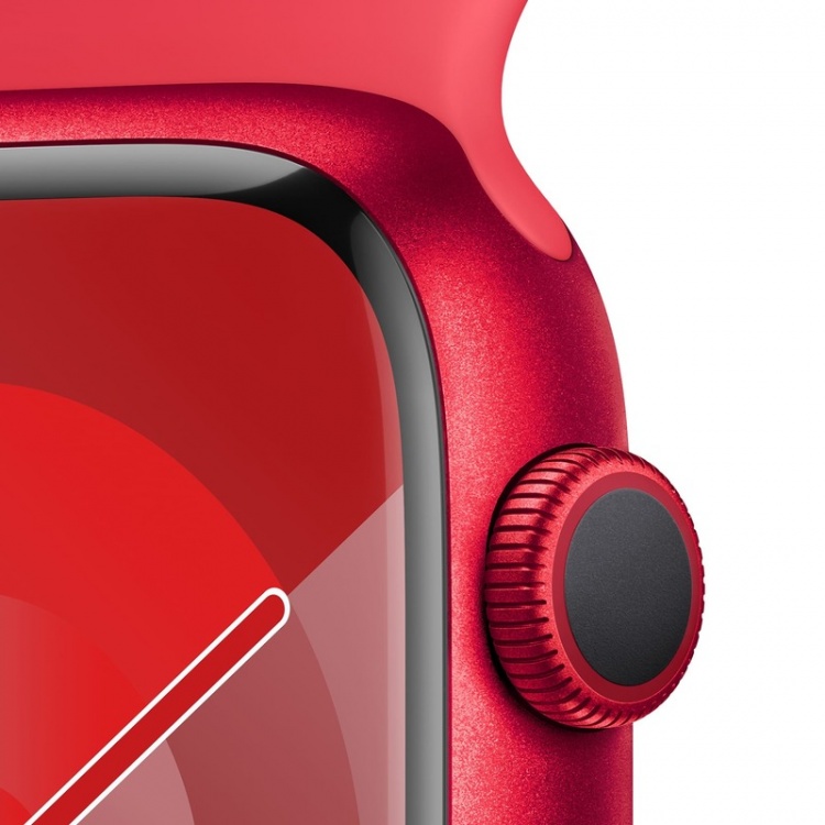 Apple Watch Series 9 45mm GPS (PRODUCT)RED Aluminum Case with Red Sport Band (M/L) MRXK3